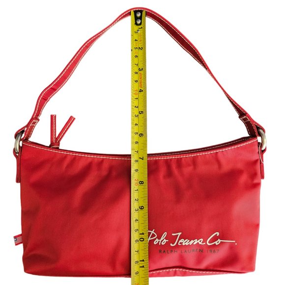 POLO JEANS CO. by Ralph Lauren NWT Vintage Y2K Nylon Small Bag/Baguette – Red - Picture 11 of 11
